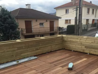 dalles en bois exotique et platelages vissés