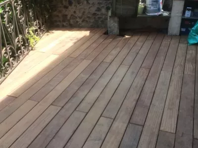terrasse en bois exotique à ISSOIRE
