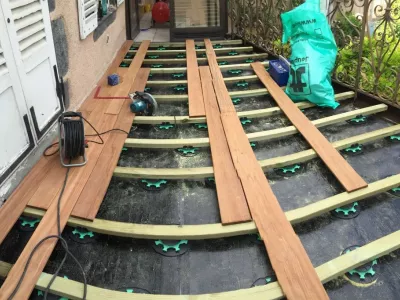 terrasse en bois exotique à ISSOIRE